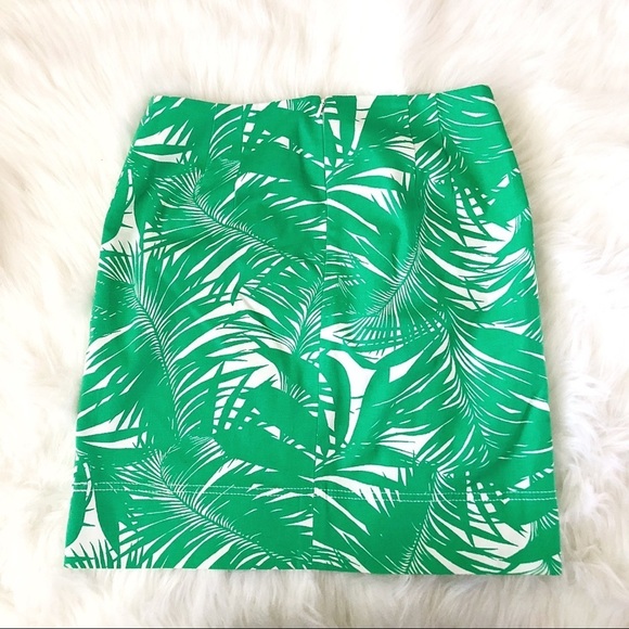 [Talbots] Green Palm Leaves Skirt - Picture 2 of 2